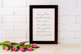 Spring Time List Fancy Font 2024 Spring Easter Seasonal Wall Home Decor Print