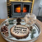 Autumn Seasonal Assorted Designs Wooden Log Disc