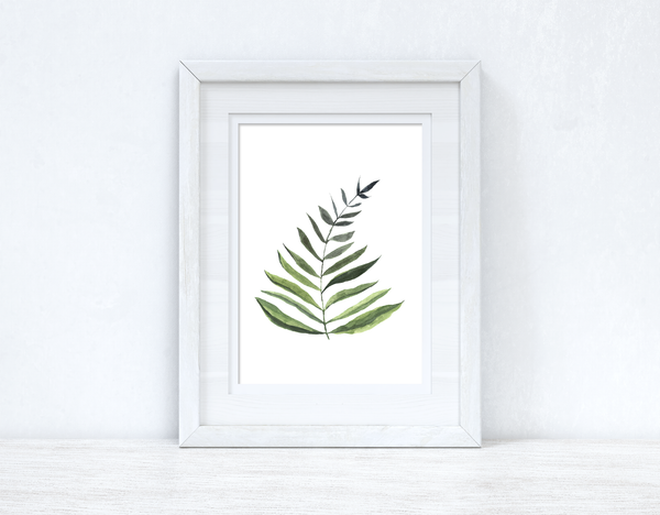 Watercolour Greenery Leaf 1 Bedroom Home Kitchen Living Room Wall Decor Print