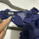 ASOS Purple Skater Dress Size 12 Short Mini Polyester Wedding Occasional