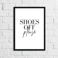 Shoes Off Please Simple Home Wall Decor Print