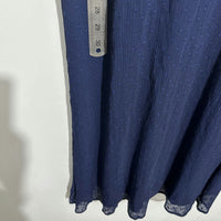 Dorothy Perkins Ladies Dress Maxi  Blue Size 16 Viscose   Midi  Navy Chiffon Str