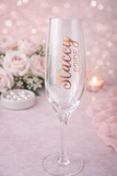 DIY Personalised Wedding Lovely Font - Bride Bridesmaid Maid Of Honour Champagne Flute Decals - Roles & Names Sticker -