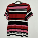 Dorothy Perkins Ladies Top  T-Shirt Red Size 14 Viscose  Short Sleeve   Pink Bla