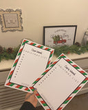 Personalised Name Christmas List To Santa Winter Christmas Seasonal Wall Home Decor Print
