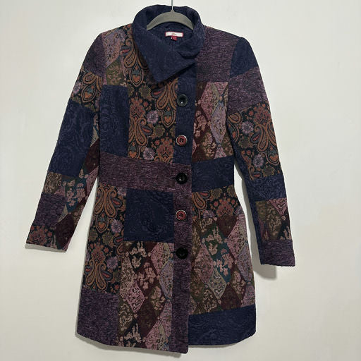Joe Browns Ladies Coat Pea Coat  Purple Size 8 Polyester