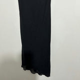 Topshop Black Slip Dress Size 8 Polyester Midi Ladies