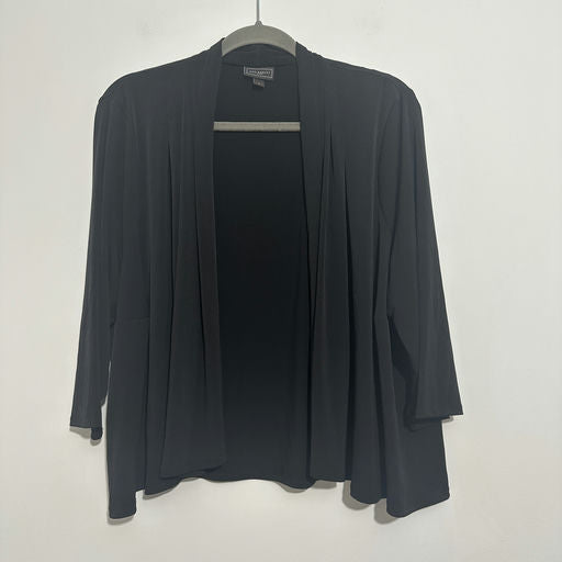 Ann Harvey Black Cardigan Size 2 Polyester Open Ladies London