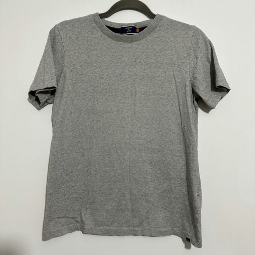 Superdry Grey T-Shirt Top Size 8 100% Cotton Short Sleeve Ladies