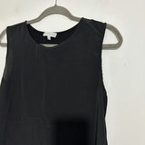 Warehouse Black Sleeveless Tie Up Sides Top Blouse Size 12 Polyester