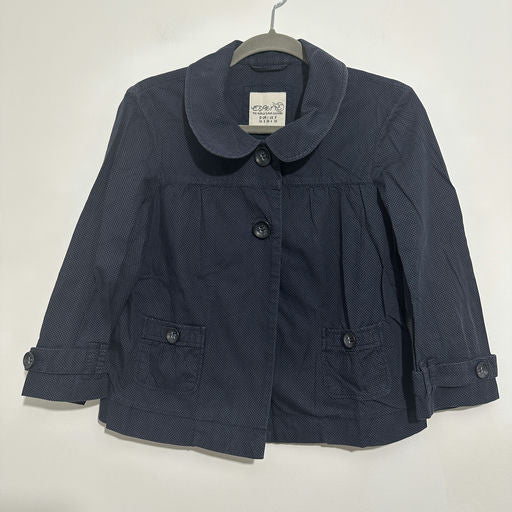 Esprit Blue Pea Coat Jacket Size 8 100% Cotton Ladies