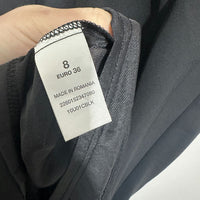 Topshop Black Slip Dress Size 8 Polyester Midi Ladies