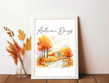 Autumn Days 2023 Seasonal Wall Home Decor Print