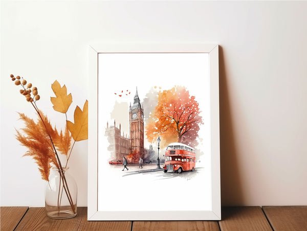 Autumn In London 2023 Seasonal Wall Home Decor Print
