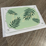 Sage Green Palm Leaf Design House Name/Number High Quality Acrylic Outdoor Or Inside Sign Including Fixtures & Standoffs - Assorted Colours & Fonts (See Images)