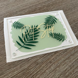 Sage Green Palm Leaf Design House Name/Number High Quality Acrylic Outdoor Or Inside Sign Including Fixtures & Standoffs - Assorted Colours & Fonts (See Images)