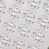 Sheet Of 24 Personalised Name Neutral Reindeer Christmas Present Stickers Gift Labels Christmas stickers