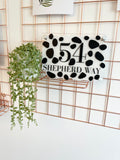 White & Black Dalmatian Design House Name/Number High Quality Acrylic Outdoor Or Inside Sign Including Fixtures & Standoffs - Assorted Colours & Fonts (See Images)