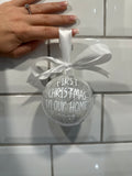 First Christmas In Our Home 2023 Clear Feather Christmas Tree Hanging Decoration Bauble