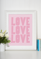 Love Love Love NEW Valentine's Day Home Wall Decor Print
