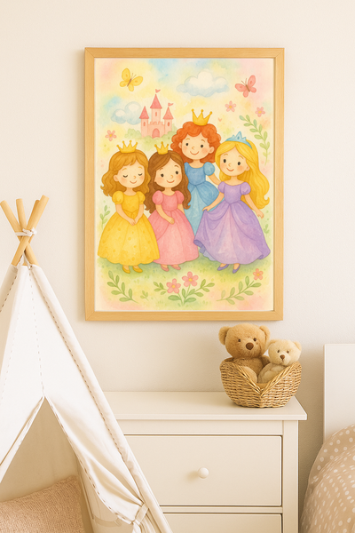 Princess Squad – Fairytale Wall Art for Girls’ Bedrooms
