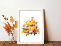 Watercolour Pumpkins 2023 Seasonal Wall Home Decor Print