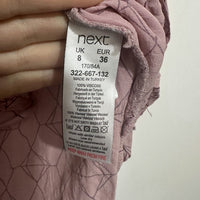 Next Pink Viscose T-Shirt Size 8 3/4 Sleeve