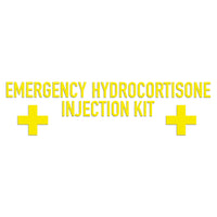 Emergency Hydrocortisone Injection Kit Sticker