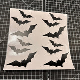 Sets Of 3/4 Black Assorted Font Or Face Halloween Pumpkin Window Door Halloween Sticker Labels