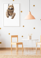 Baby Sloth New Hanging Animal Nursery Children's Room Wall Decor Print