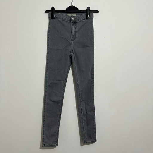 Topshop Grey Skinny Jeans W26 L30 Cotton Blend JONI