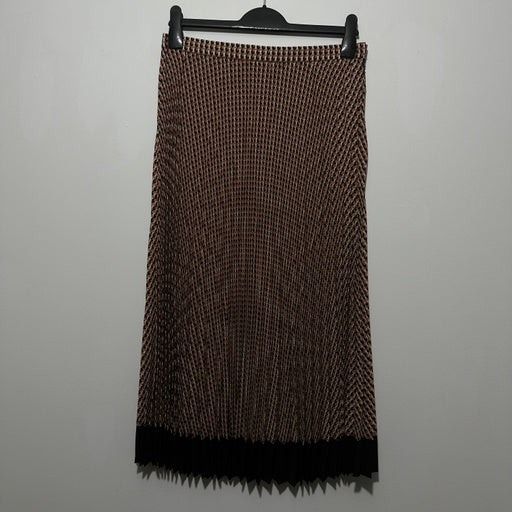 Next Ladies Skirt Maxi Black Size 10 Polyester Midi Pleated