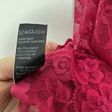 M&S Ladies Tank Top  Pink Size 12 Polyamide Sleeveless Lace Sheer