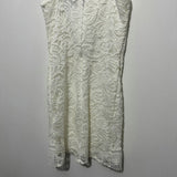 Topshop Ladies Dress Bodycon White Size 8 Nylon Short Floral Lace Lined