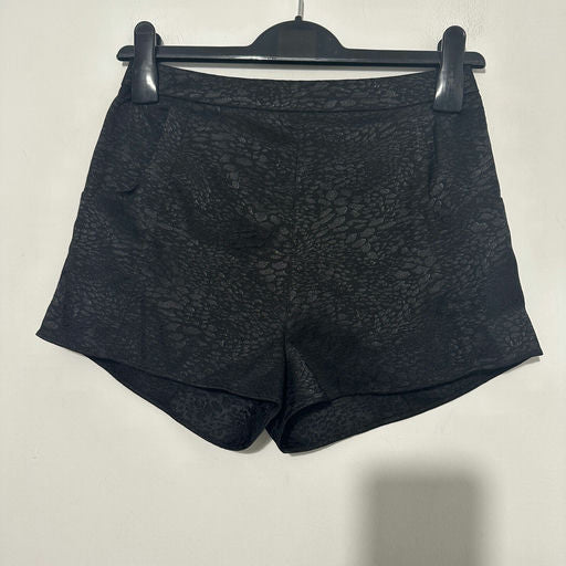 ASOS Black Polyester Mini Hot Pants Size 8 Ladies Shorts