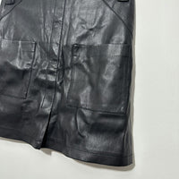 River Island Ladies Skirt Straight & Pencil Black Size 10 Polyurethane Short Lea