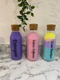 Personalised Custom Any Wording Clear Glass Cork Storage Laundry Jar Bottle Sticker Label For 1L Bottle (No Bottle Included)