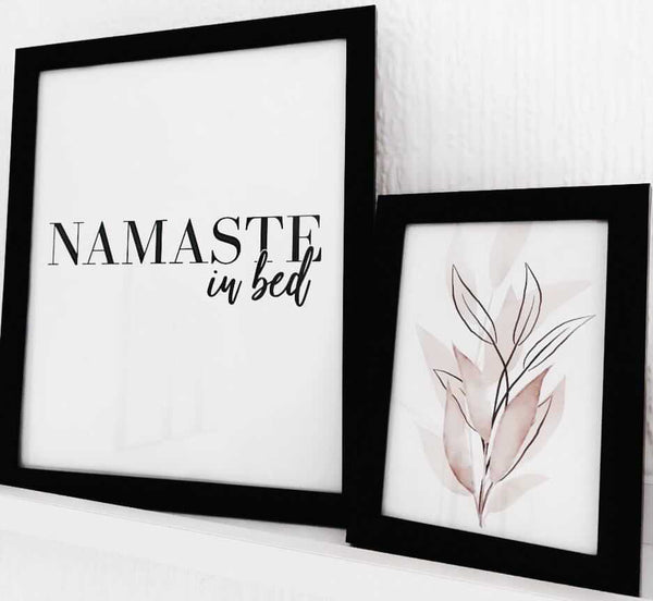 Namaste In Bed Bedroom Home Simple Decor Wall Print