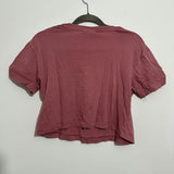Adidas Ladies T-Shirt Top  Pink Size 10 Cotton Blend Short Sleeve Crop