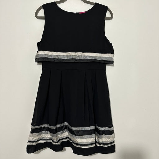 Boohoo Ladies Dress A-Line Black Size 12 Polyester Short