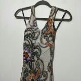 Warehouse Ladies Dress Maxi Multicoloured Size 8 100% Cotton Long