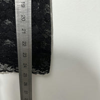 M&S Ladies Tank Top  Black Size 10 Polyamide Sleeveless Lace Floral Sheer