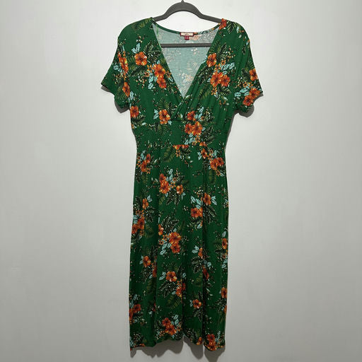 Joe Browns Ladies Dress Maxi Green Size 14 Viscose Midi Floral