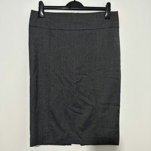 Zara Ladies Grey Pencil Skirt Size M Knee Length Polyester
