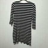 Wallis Ladies  T-Shirt Dress Black Size S Small Viscose Short Striped Petite