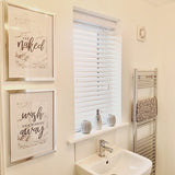 Wash Your Worries Away Marble Bathroom Wall Decor Print (With Or Without Marble)