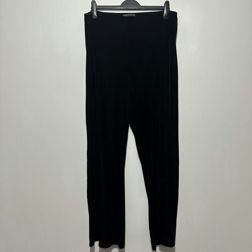 M&S Ladies Trousers Dress Pants Black Size 18 Polyester Velour