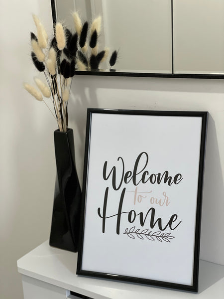 Welcome To Our Home 2022 Simple Home Wall Decor Print