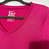 Nike Ladies Pink Activewear T-Shirt Size S Small Athletic Cut Short Sleeve Top