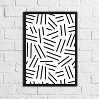 Abstract 2 Simple Line Bedroom Home Wall Decor Print